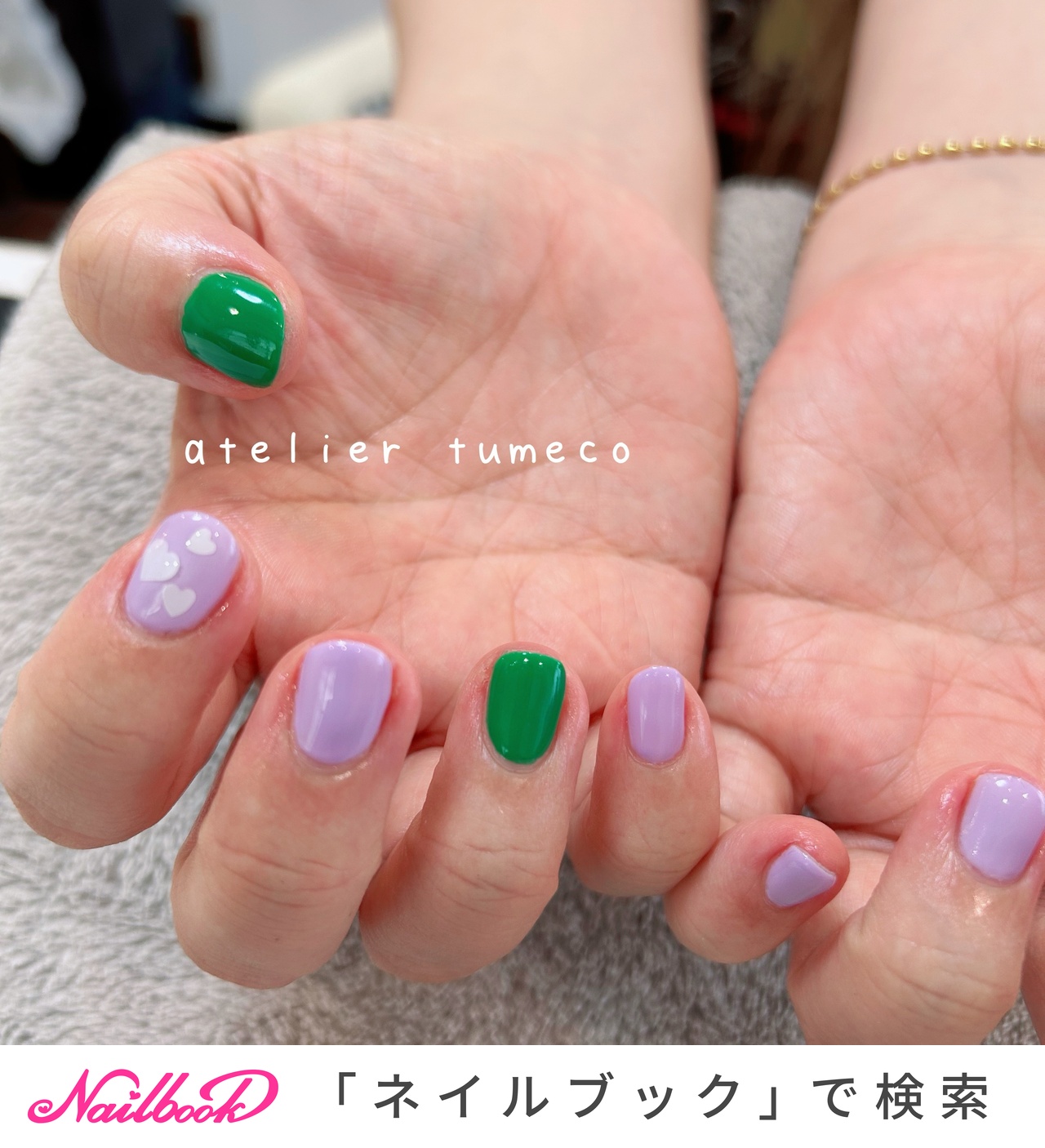 みみちゃん＊プロフ見て下さい ベリーショート ネイルチップ ベリーショートネイルチップ ぷっくりフラワー ピンク色