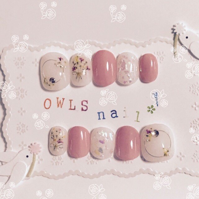 ブライダル ハンド ネイルチップ セルフ向け オンラインネイル学習での作品 Owls Nailよりのネイルデザイン No ネイル ブック