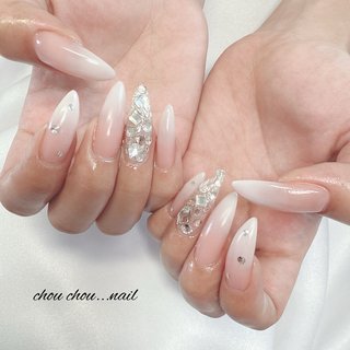 ネイルチップ　オーダー白グラ　埋め尽くし　ワンホンネイル　ベイビーブーマー ネイルチップ ベイビーブーマー ワンホンネイル 韓国ネイル