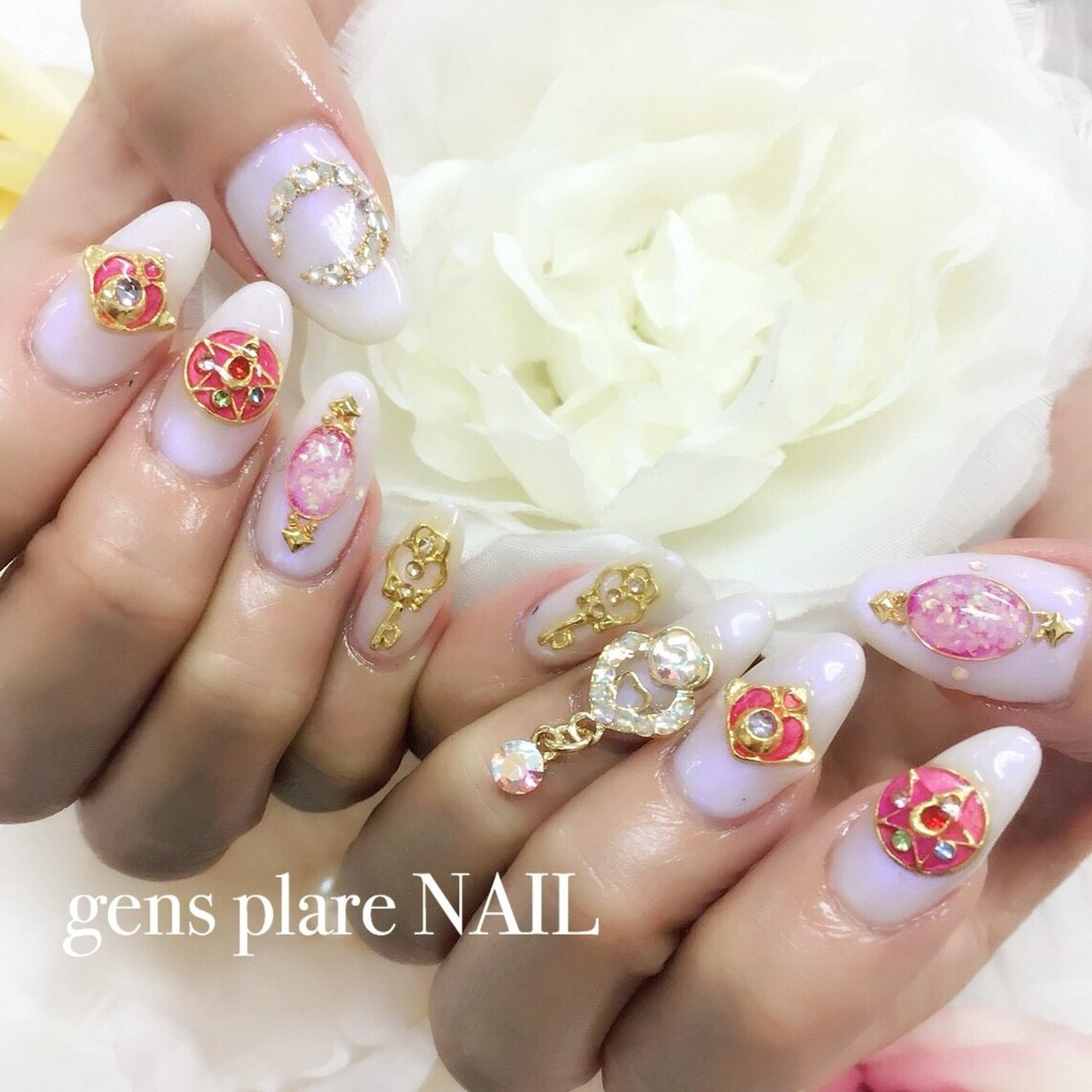 オールシーズン パーティー 女子会 ハンド ビジュー Gpnail Sayakaのネイルデザイン No ネイルブック