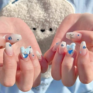 おすすめ順｜グラデーション/#青ネイルのネイルデザイン(18ページ目