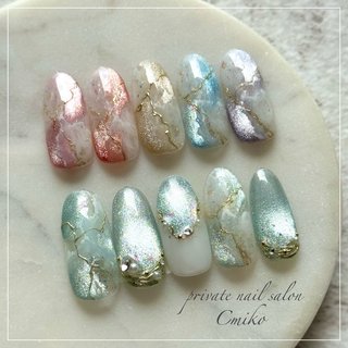 人気順｜天然石/ホワイトのネイルデザイン(8ページ目)｜ネイルブック