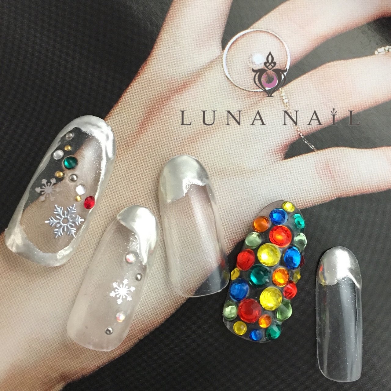 冬 ライブ クリスマス パーティー ハンド Luna Nail のネイルデザイン No ネイルブック