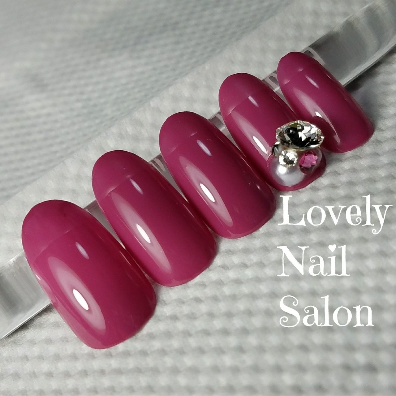 オールシーズン ハンド ワンカラー ピンク ジェル Lovely Nailsalonのネイルデザイン No ネイルブック