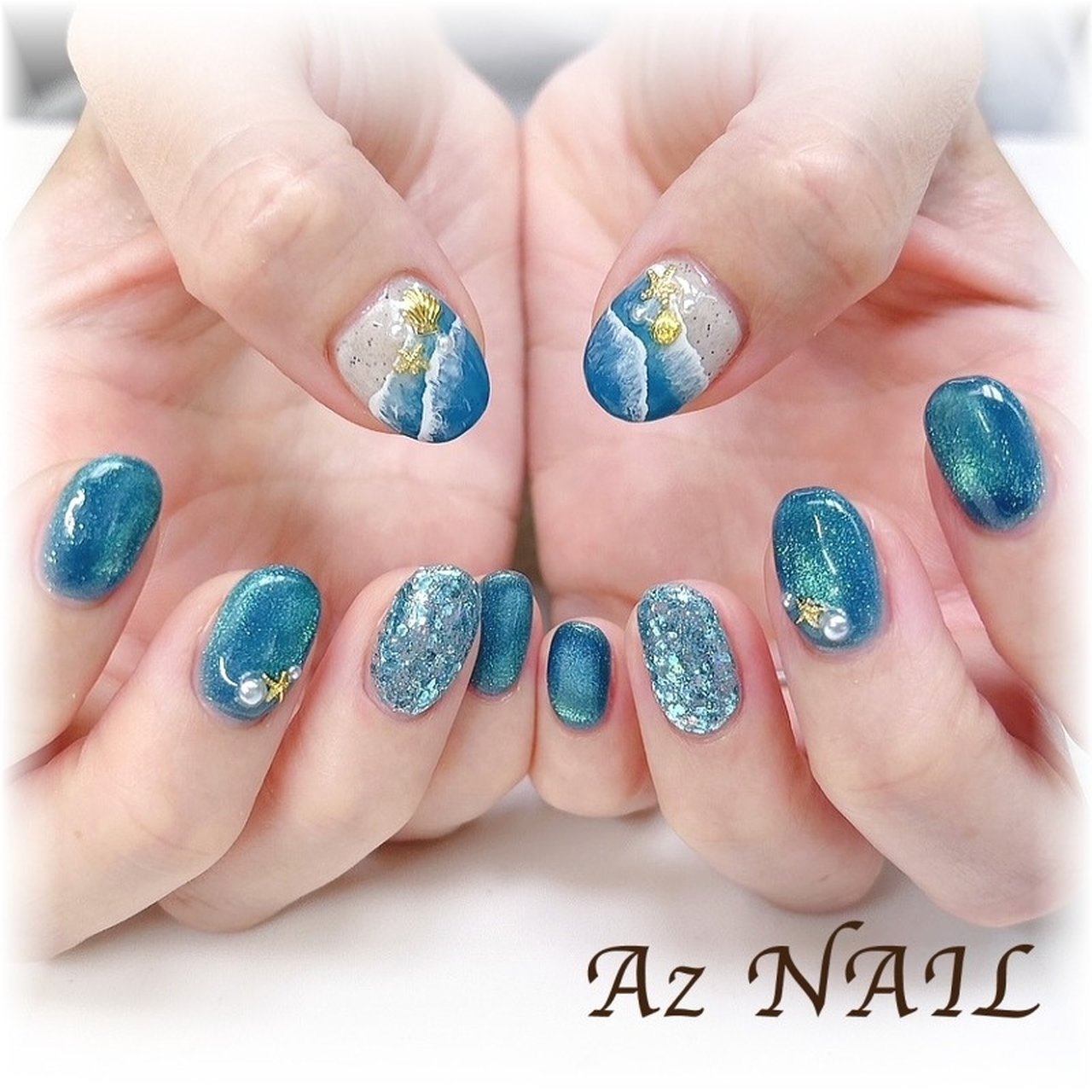 夏/旅行/海/デート/ハンド - Az NAIL ゆき＊のネイルデザイン[No