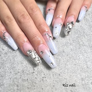 人気順｜グラデーション/水色/#ギャルのネイルデザイン｜ネイル