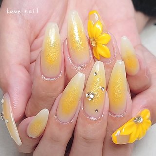 人気順｜ひまわりネイル(ひまわり)/#オーダーチップ⁡のネイルデザイン