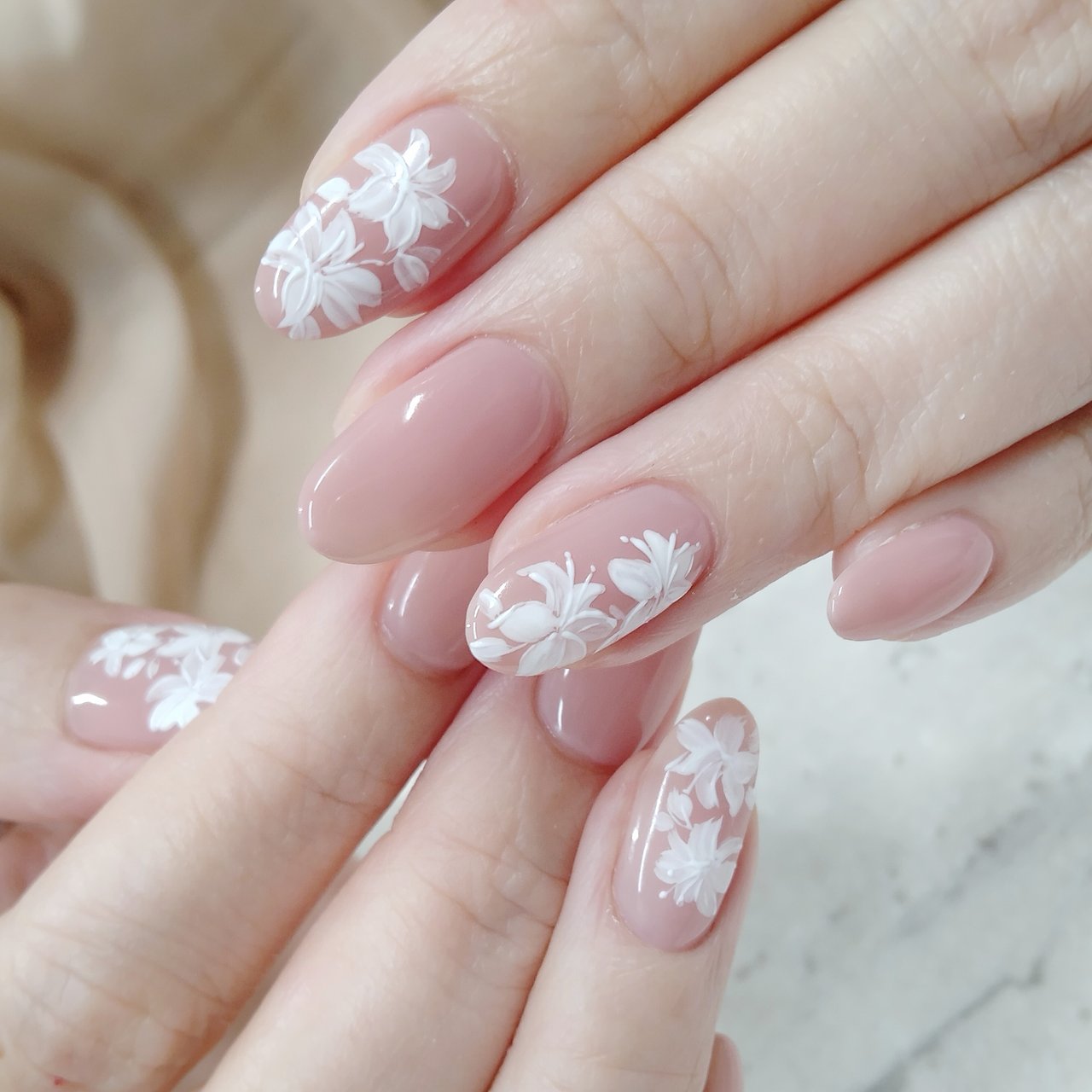 手が綺麗に見えるネイル/夏/オフィス/ブライダル/ハンド - nailの小