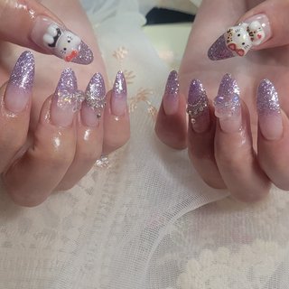 キティ エリコネイル えり #スカルプネイル #スカルプチュア #スクエアネイル