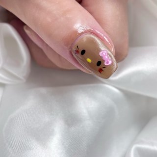 ハ*ー様 レア　ハローキティ　お仕事シリーズ　ネイリスト　ネイル　限定根付け キティちゃん集合🍎🎀 今年はみんなでハローキティ❤️ ネイルも