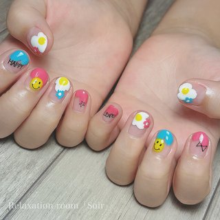 ニコちゃんお花ネイルシール ニコちゃんお花ネイルシール 楽天市場】ネイルシール スマイル