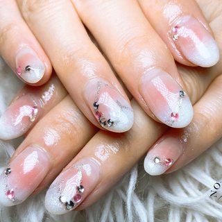 うゆ ホワイトチェック チークネイルチップ e999e6466e4a837155731de6c60e5d