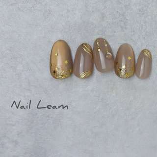 オーダーネイルチップ No.114 秋冬 暖色系 大人 上品デザイン オーダーネイルチップ No.114 秋冬 暖色系 大人 上品デザイン