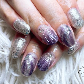 yun　美品⭐︎mogahna ネイルアート用品 シルバー ままん #ジェルネイル #gelnails #キラキラネイル #シルバー