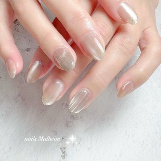 おすすめ順｜オフィス/#ベージュマグネットネイルのネイルデザイン