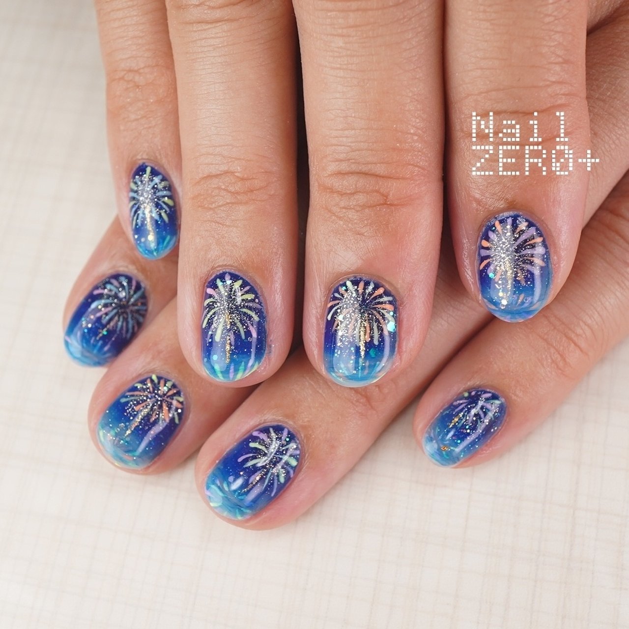 オーダーネイルチップNo.65 夏 花火 浴衣ネイル オーダーネイルチップNo.65 夏 花火 浴衣ネイル オーダーネイルチップ