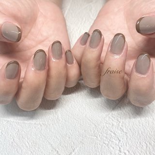 フレンチ/ラウンド/ショートネイルのネイルデザイン｜ネイルブック