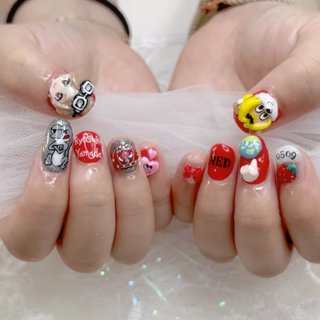 痛ネイル/3D/#ジャニーズネイルのネイルデザイン｜ネイルブック
