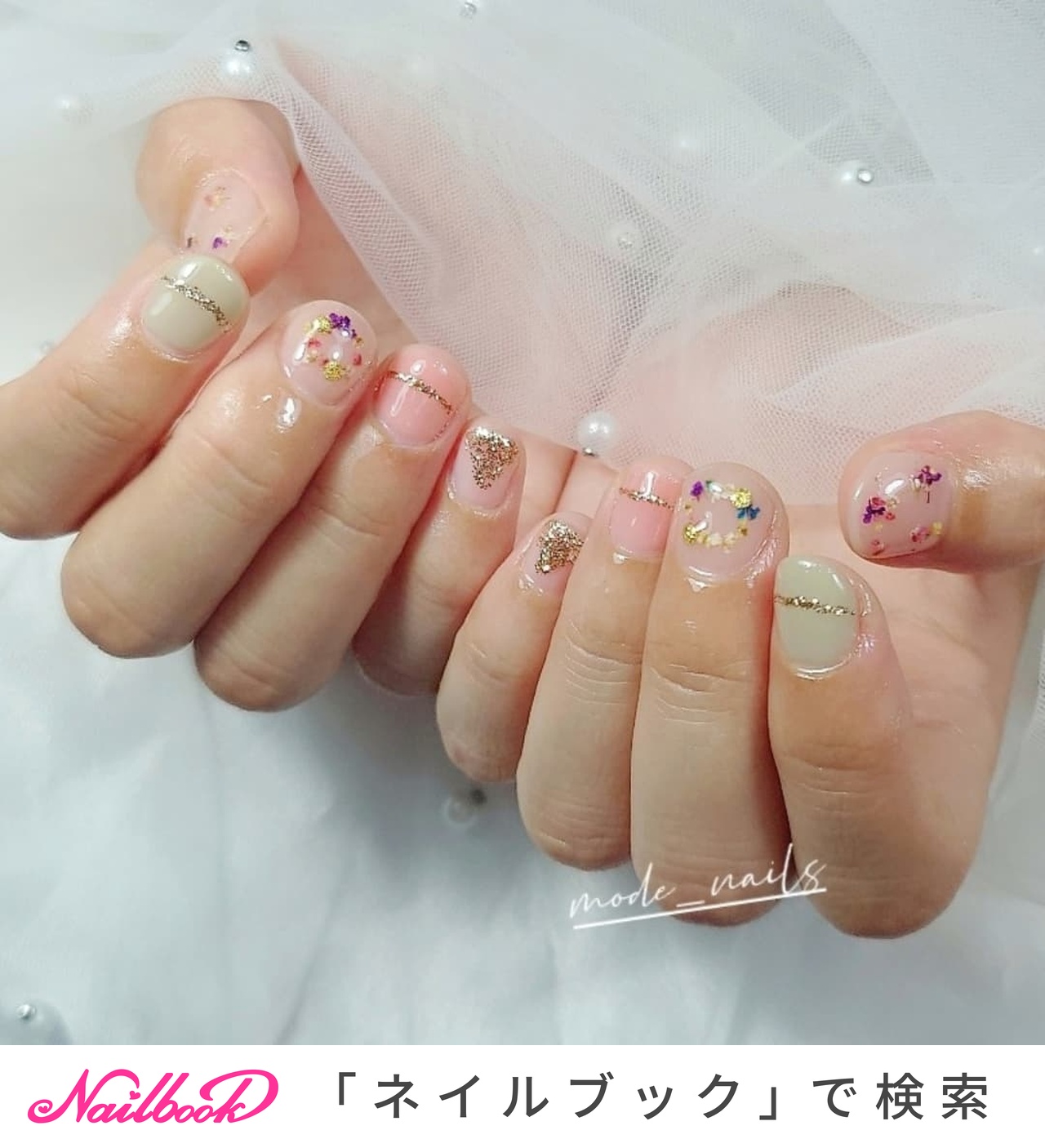 フラワー/ジェルネイル/お客様 - nailsalon_mode.nails_のネイル