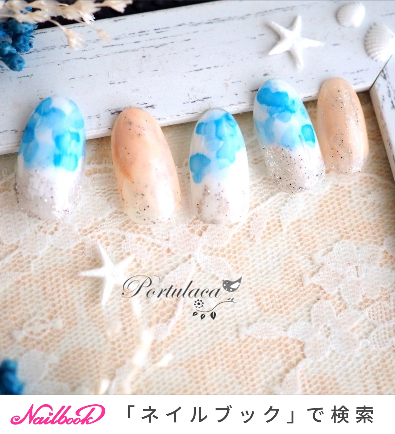 インクネイル/8月のネイルデザイン｜ネイルブック