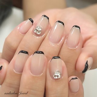 ◎no.022◎ スキニーフレンチ ブラック 黒 細フレンチ ネイルチップ 楽天市場】☆スキニーフレンチネイル/ブラックラメ☆ブラック