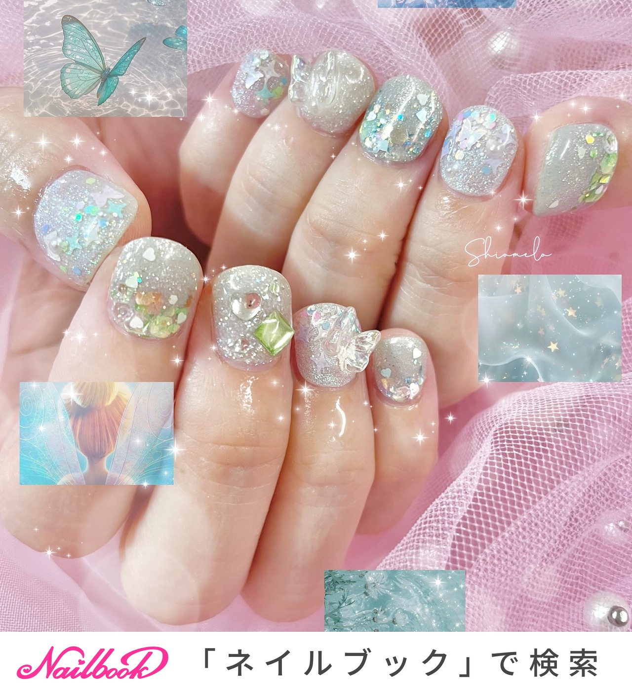 No158.ティンカーベル 妖精 エンジェル ネイルパーツ No158.ティンカーベル 妖精 エンジェル ネイルパーツ