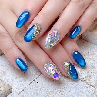 314】オーダー❉ターコイズブルー 大理石 トルコ石 夏ネイル フットチップ