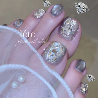 フットネイルチップ ワンホン ビジュー マグネット フラワー キラキラ フットネイルチップ ワンホン ビジュー マグネット フラワー キラキラ