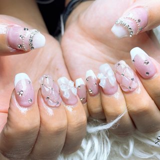 キルティング/ブルー/#マグネットネイルのネイルデザイン｜ネイル