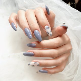 夏/ブルー/グレーのネイルデザイン｜ネイルブック