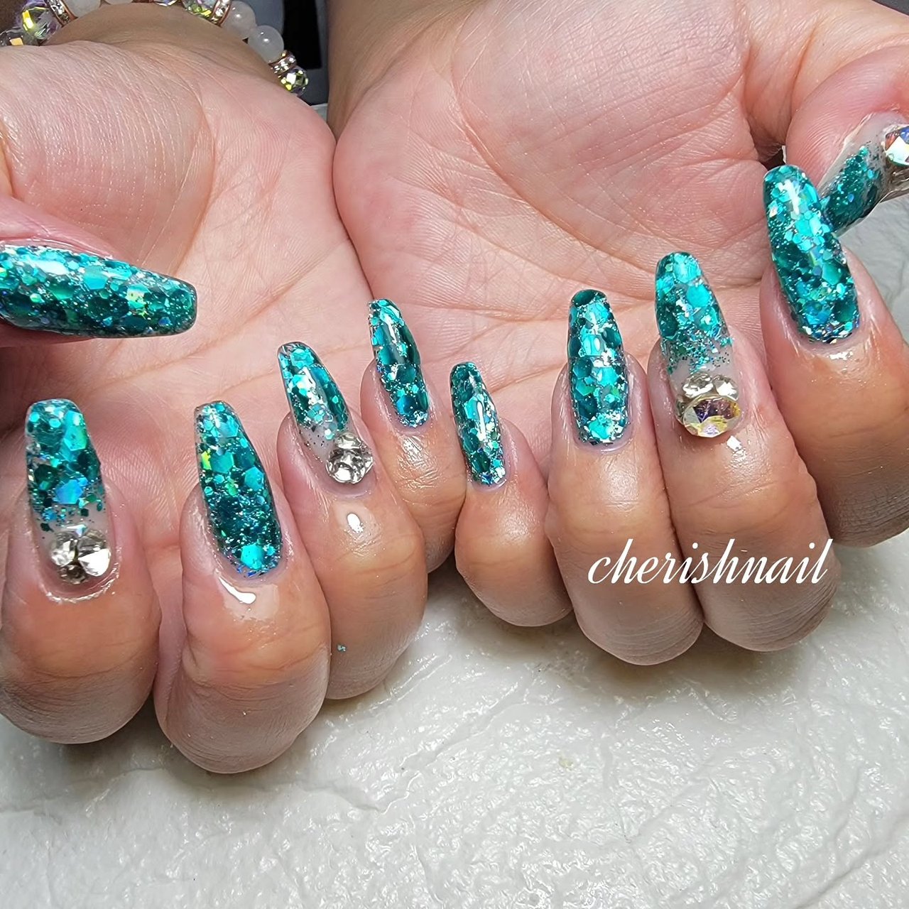 夏/海/シェル/ニュアンス/マグネット - cherish nailのネイルデザイン