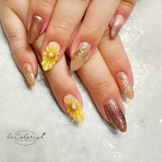 夏/ニュアンス/ひまわりのネイルデザイン｜ネイルブック