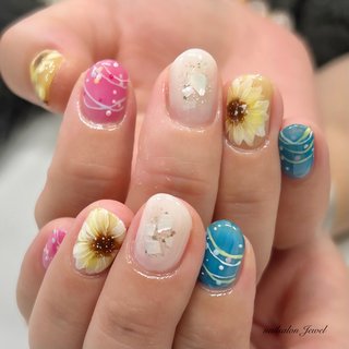 オールシーズン/ハンド/フレンチ/ハート/ショート - nailsalon