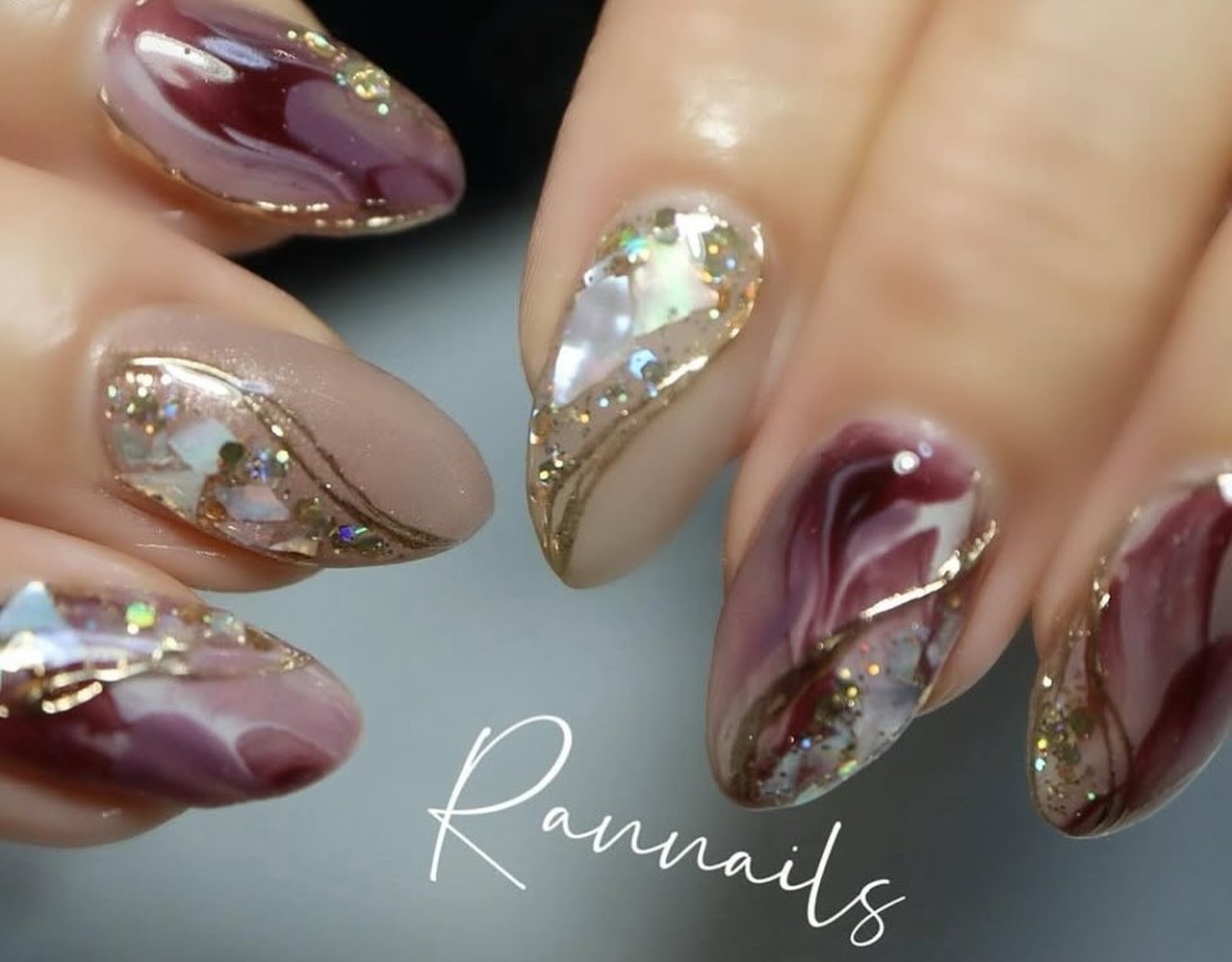 秋/ニュアンス/アースカラー - rannailsのネイルデザイン[No.9574420