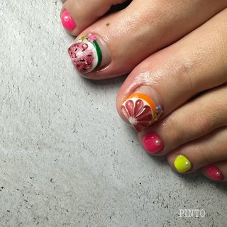 親指ペディチップ ぷっくりフルーツ 夏 うるうる 親指ペディチップ