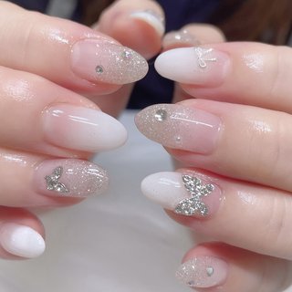 お急ぎ便A♡ ネイルチップ 量産型 ベイビーブーマー 韓国 フレンチ 白 ハート cfbb4c899739b01908263a68aff9a9