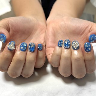 青ネイルのネイルデザイン｜ネイルブック