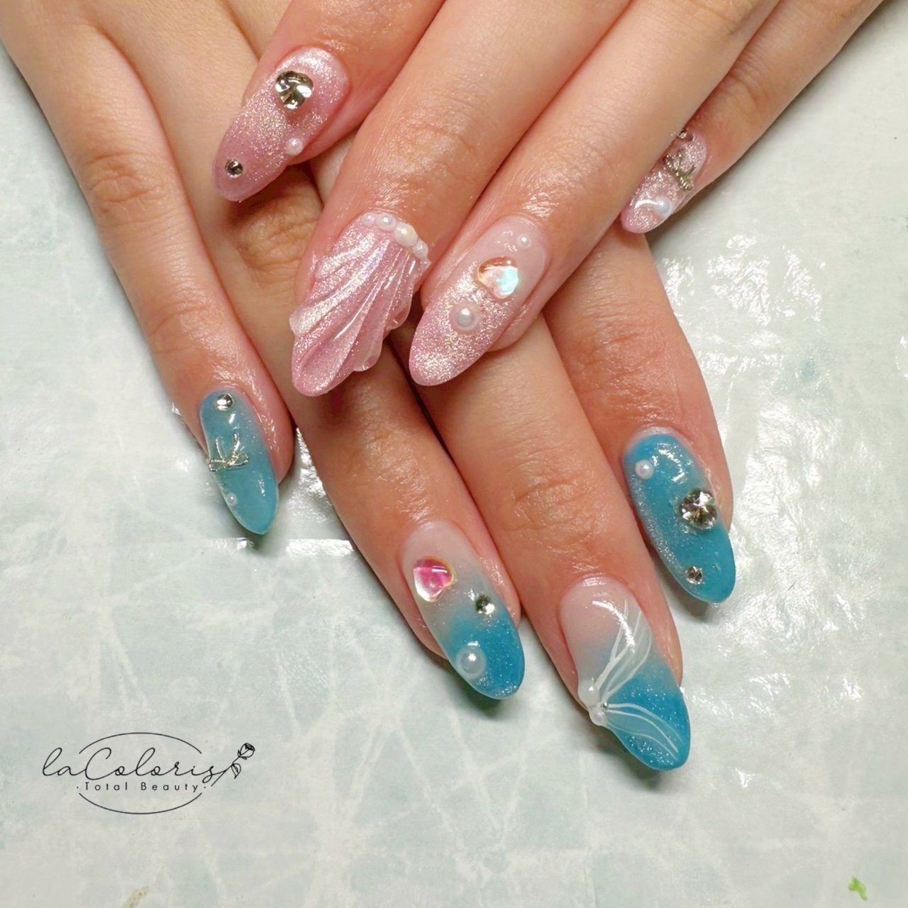 手が綺麗に見えるネイル/夏/海/リゾート/ハンド - prisoner nail_la