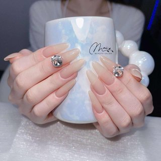 冬物セール❤️あめとSHOP❤️　ネイルチップ　チークネイル　ワンホン No.34】ちゅるん♡ピンク チーク ネイルチップ ぷっくりハート