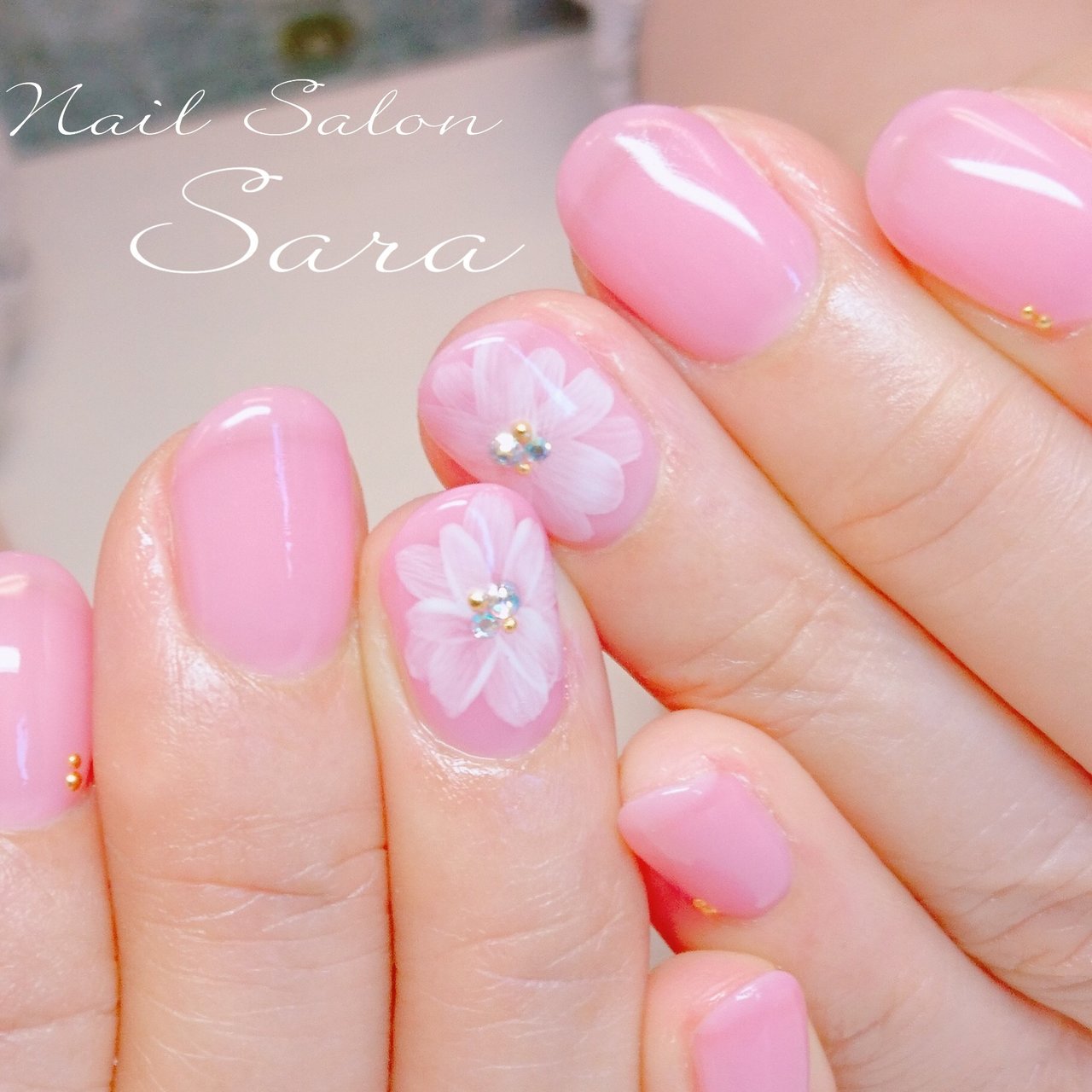 オールシーズン ブライダル パーティー デート ハンド Nail Salon Saraのネイルデザイン No ネイルブック