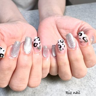 要問合せ♥️レア♥️お店にいかが？カッコいい♥️キラキラ　レオパード　アニマル 人気順｜レオパード(ヒョウ柄)/キラキラのネイルデザイン