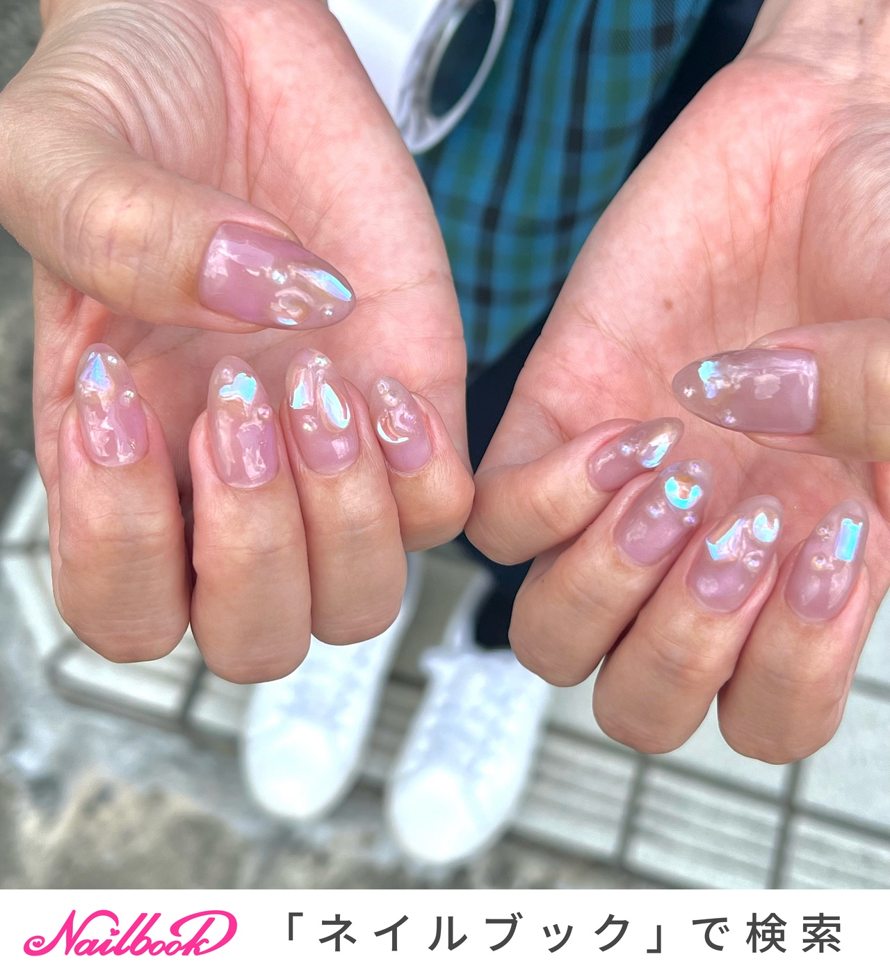 hjjs ピンク 蝶々オーロラストーン埋め尽くしネイルチップ hjjs ピンク 蝶々オーロラストーン埋め尽くしネイルチップ