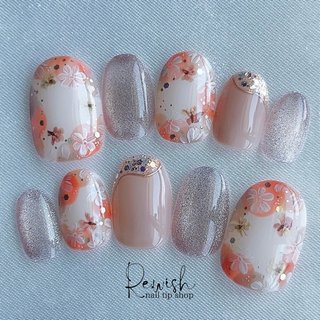 もみじ様ご確認用☆オーダーネイルチップ アクセサリー 紅葉 ネイルチップ 秋冬 葉っぱ 植物 オータム