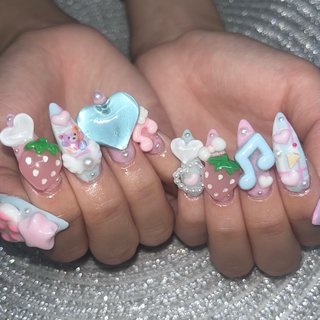 平成女児ネイル　韓国ネイル　推し活ネイル　ゴテゴテネイル　痛ネイルチップ 平成女児ネイル 韓国ネイル 推し活ネイル ゴテゴテネイル 痛ネイル