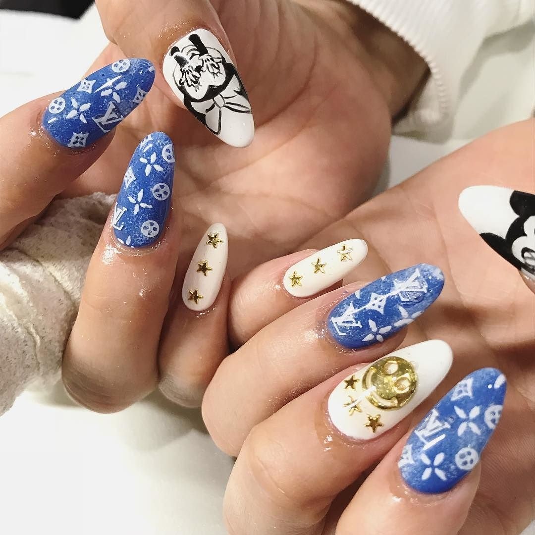 秋 冬 ホワイト ブルー お客様 渋谷beau Re Nailのネイルデザイン No ネイルブック