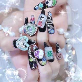 人気順｜#麻雀ネイルのネイルデザイン｜ネイルブック