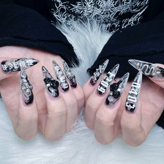 ネイルチップ 量産型 韓国 千鳥柄 ワンホン ちゅるん ピンク リボン