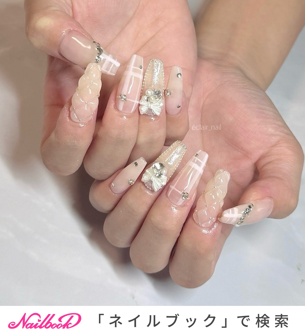 チェック/キルティングのネイルデザイン｜ネイルブック