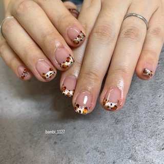 ネイルチップ オーダー ミラー ニュアンス レオパード フレンチ マグネット ネイルチップ オーダー ミラー ニュアンス レオパード フレンチ