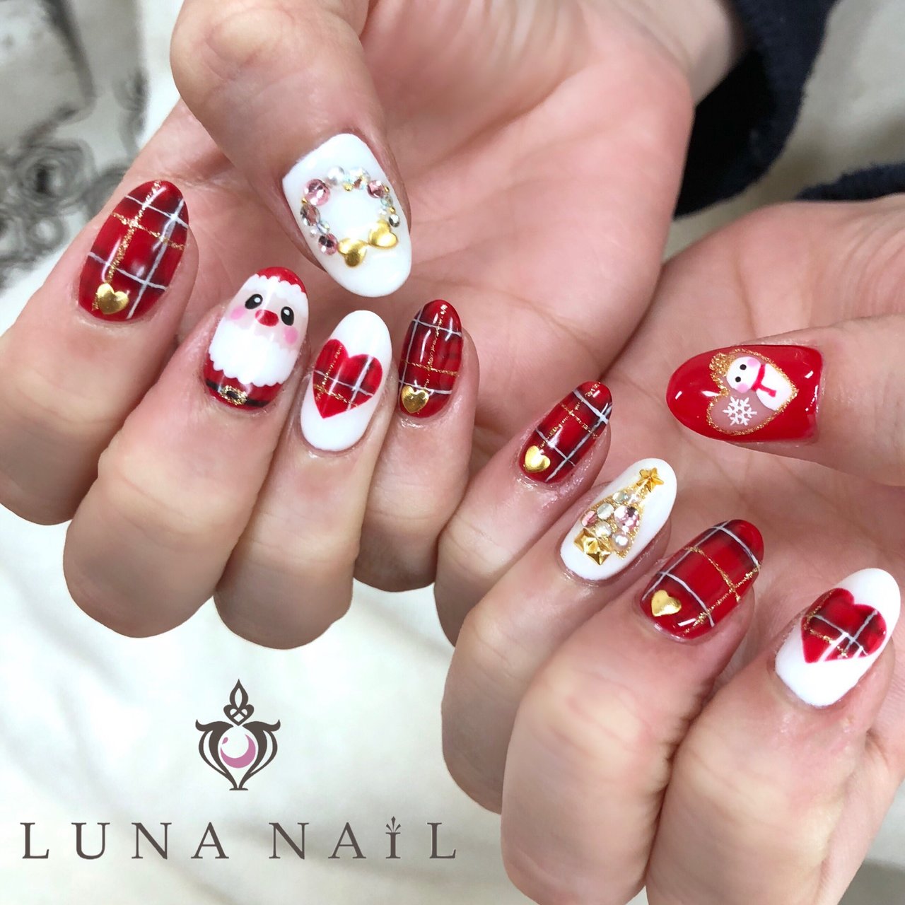 冬 クリスマス デート 女子会 ハンド Luna Nail のネイルデザイン No ネイルブック